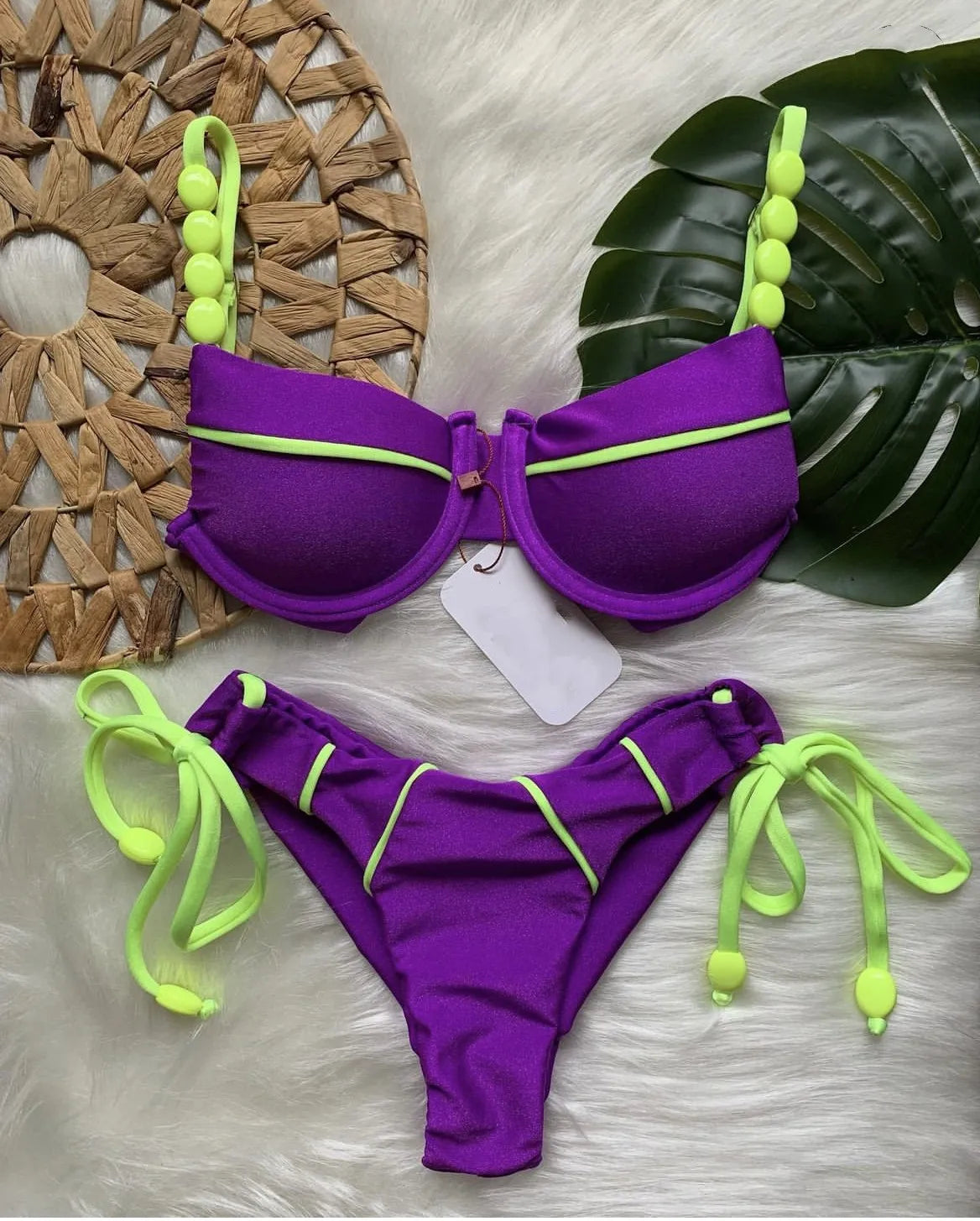 RUOTONGSEPT New Sexy Push up Bikini Set Swimsuit Women's low-waist Swimwear For Female Two Piece Beachwear 202 — view 17