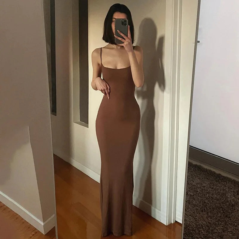 Y2K summer casual style Japanese and Korean casual women's suspender style collarless dress dress — view 23