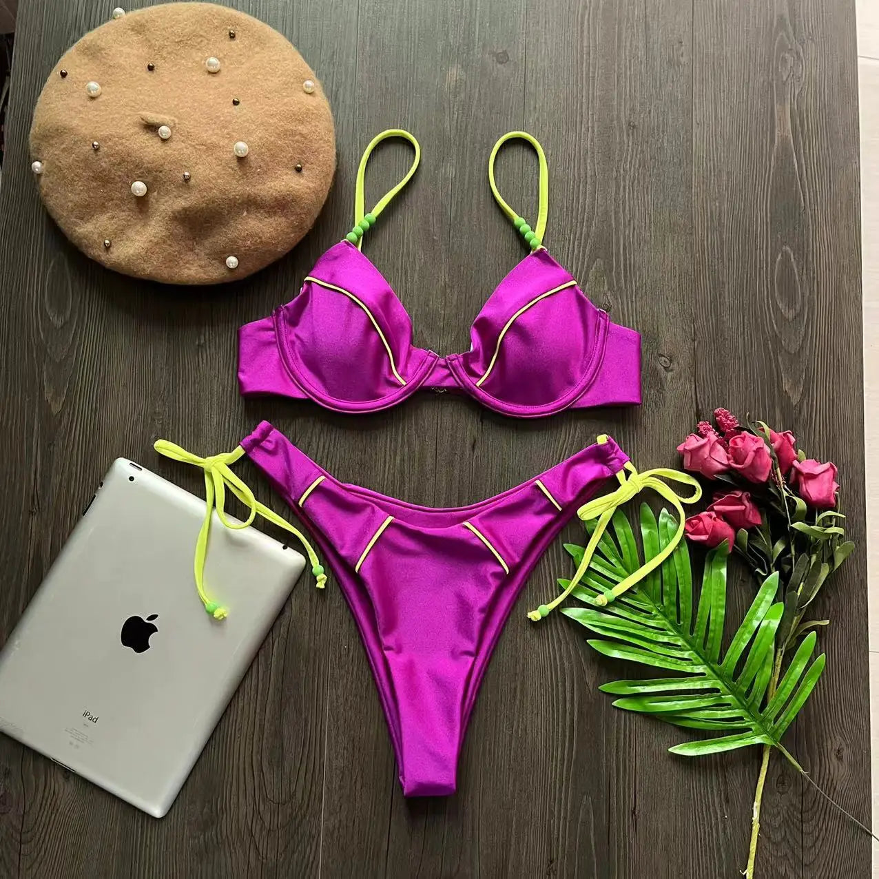 RUOTONGSEPT New Sexy Push up Bikini Set Swimsuit Women's low-waist Swimwear For Female Two Piece Beachwear 202 — view 21