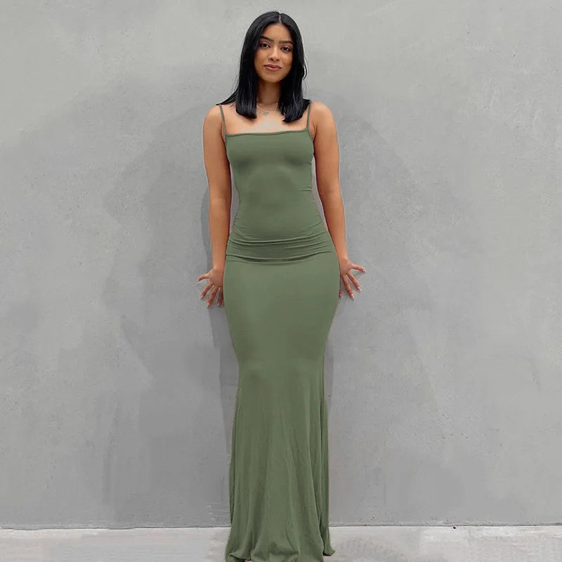 Y2K summer casual style Japanese and Korean casual women's suspender style collarless dress dress — view 5