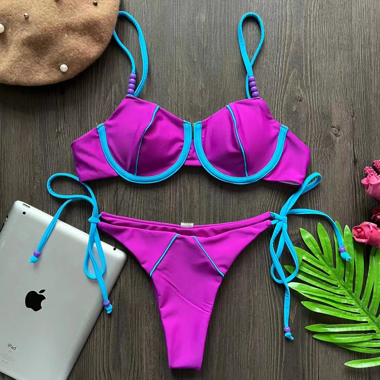RUOTONGSEPT New Sexy Push up Bikini Set Swimsuit Women's low-waist Swimwear For Female Two Piece Beachwear 202 — view 23