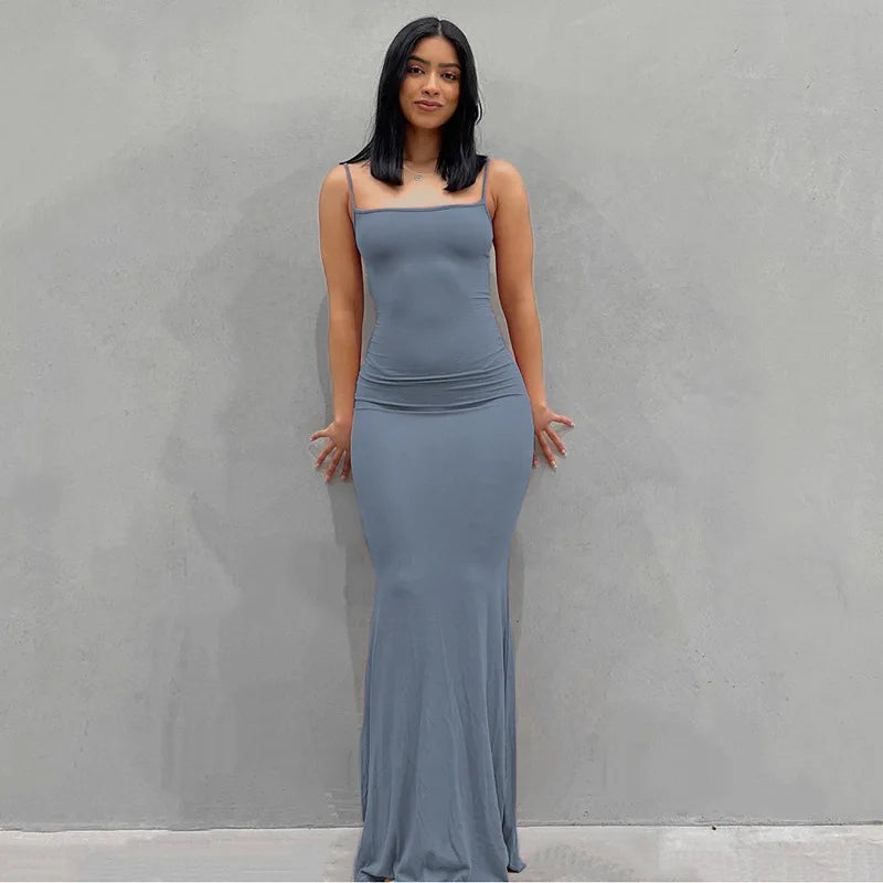 Y2K summer casual style Japanese and Korean casual women's suspender style collarless dress dress — view 12