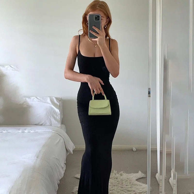 Y2K summer casual style Japanese and Korean casual women's suspender style collarless dress dress — view 11