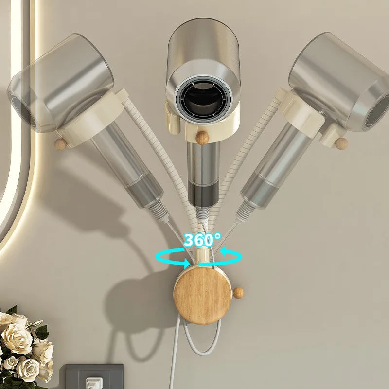 Adjustable Bathroom Wall Mount Hair Dryer Holder