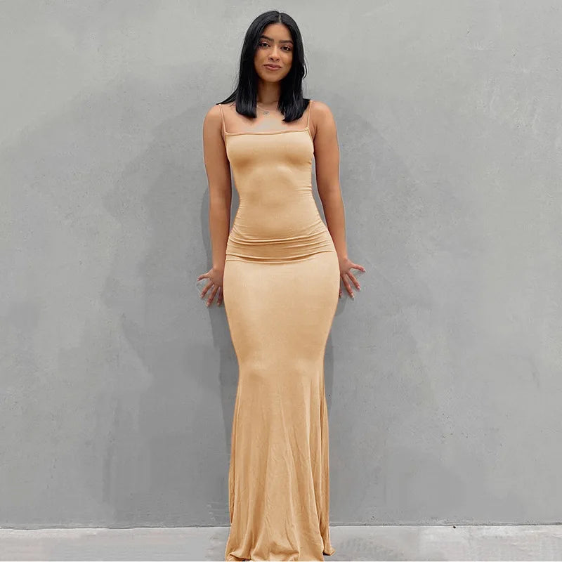 Y2K summer casual style Japanese and Korean casual women's suspender style collarless dress dress — view 6