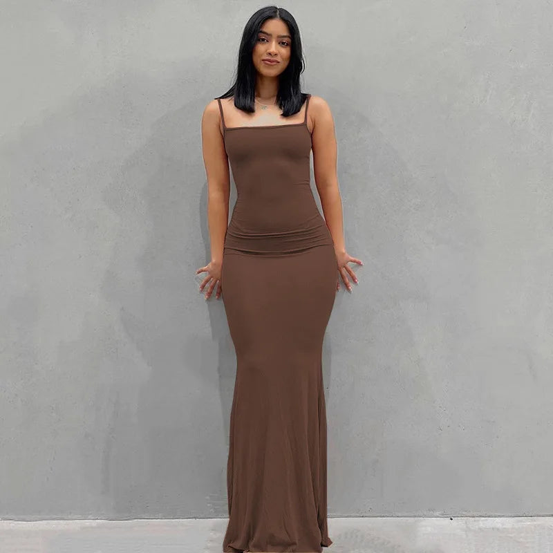 Y2K summer casual style Japanese and Korean casual women's suspender style collarless dress dress — view 9