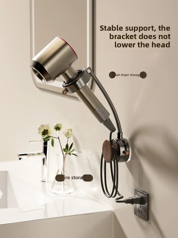 Adjustable Bathroom Wall Mount Hair Dryer Holder