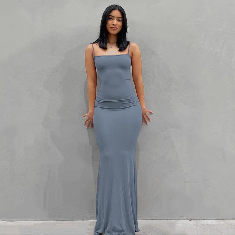 Y2K summer casual style Japanese and Korean casual women's suspender style collarless dress dress — view 22